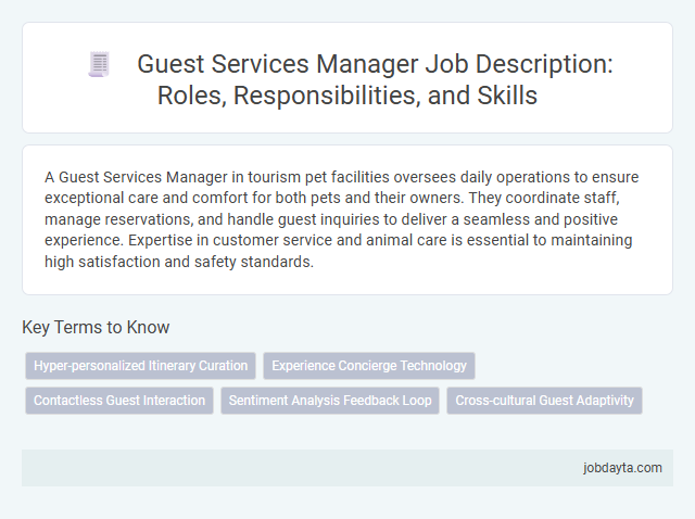 Guest Services Manager Job Description: Roles, Responsibilities, and Skills