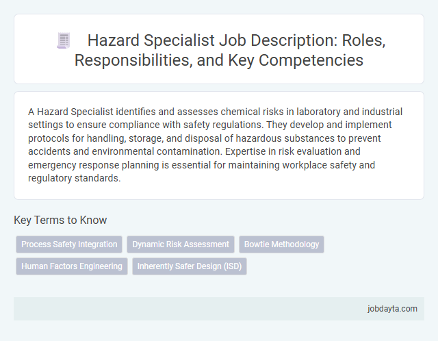 Hazard Specialist Job Description: Roles, Responsibilities, and Key Competencies