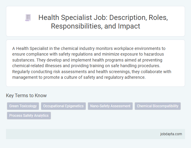 Health Specialist Job: Description, Roles, Responsibilities, and Impact