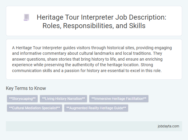 Heritage Tour Interpreter Job Description: Roles, Responsibilities, and Skills