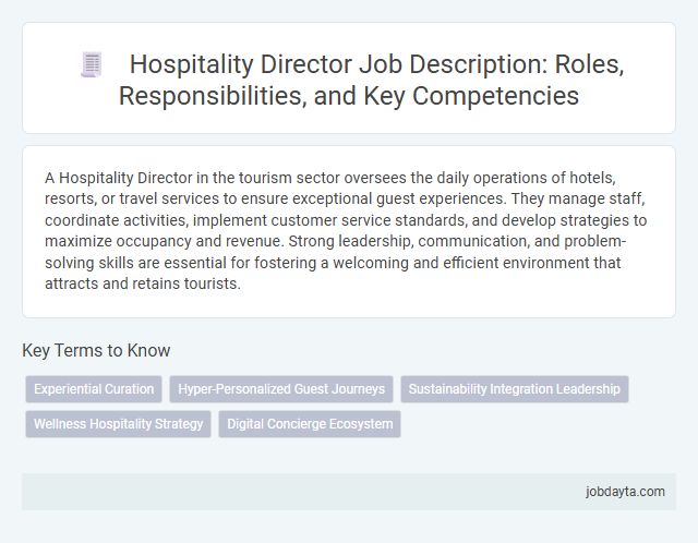 Hospitality Director Job Description: Roles, Responsibilities, and Key Competencies