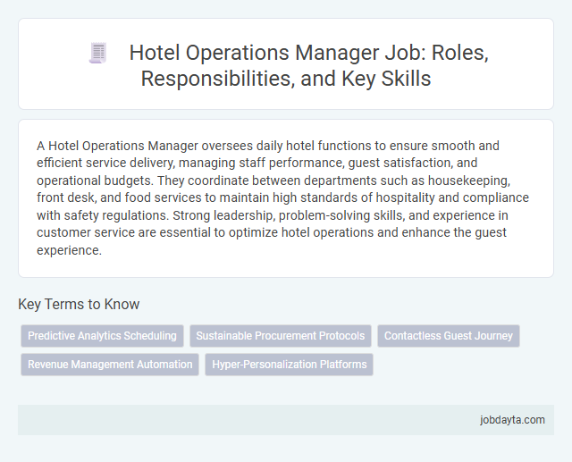 Hotel Operations Manager Job: Roles, Responsibilities, and Key Skills
