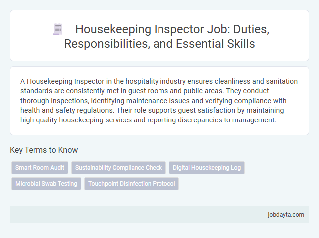 Housekeeping Inspector Job: Duties, Responsibilities, and Essential Skills
