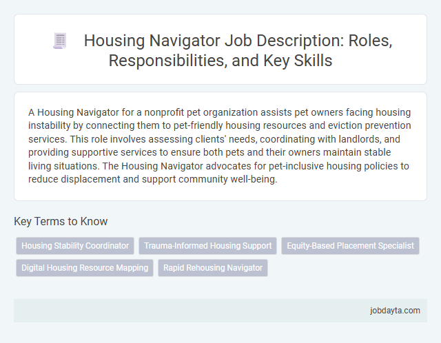 Housing Navigator Job Description: Roles, Responsibilities, and Key Skills