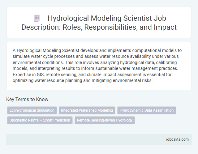 Hydrological Modeling Scientist Job Description: Roles, Responsibilities, and Impact