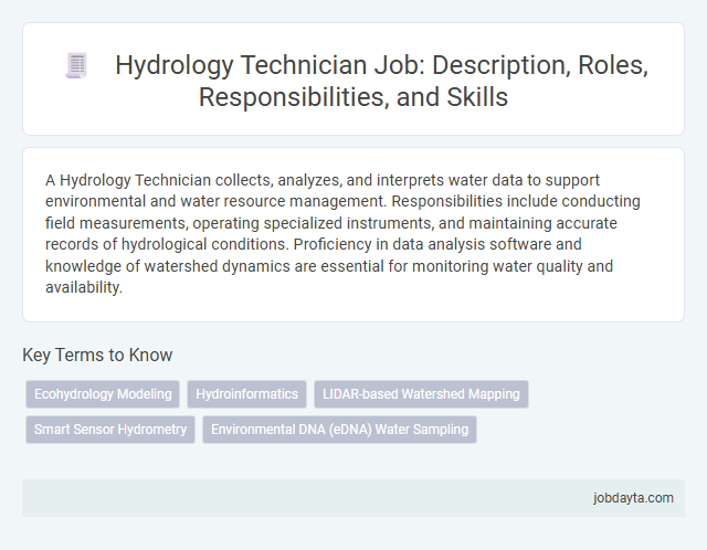 Hydrology Technician Job: Description, Roles, Responsibilities, and Skills