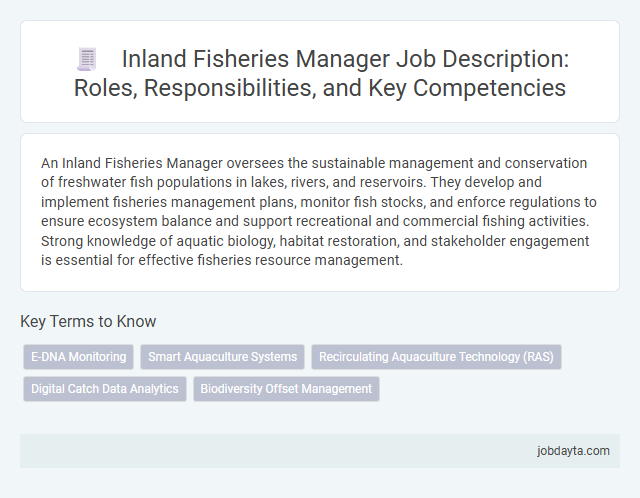 Inland Fisheries Manager Job Description: Roles, Responsibilities, and Key Competencies
