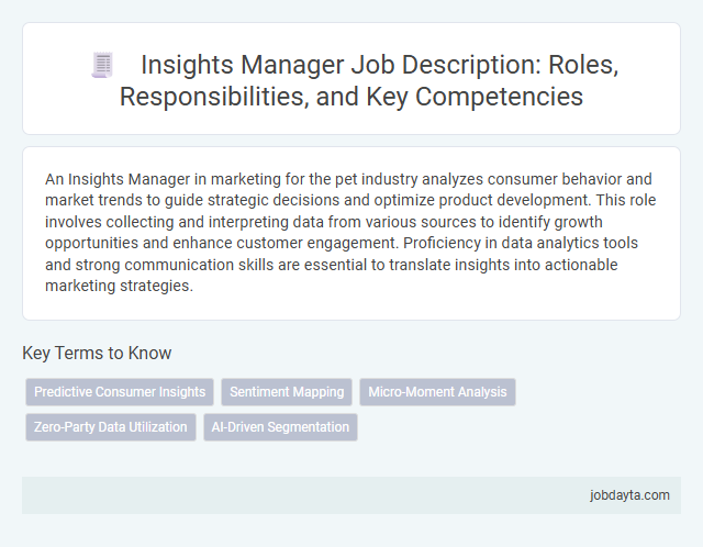 Insights Manager Job Description: Roles, Responsibilities, and Key Competencies