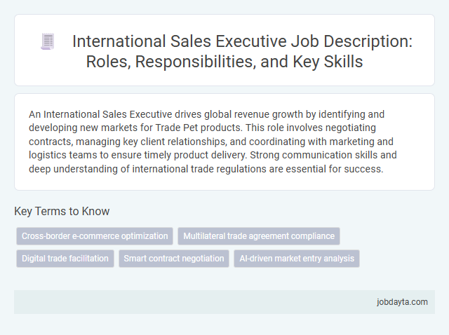 International Sales Executive Job Description: Roles, Responsibilities, and Key Skills