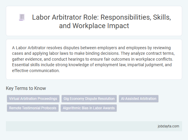 Labor Arbitrator Role: Responsibilities, Skills, and Workplace Impact