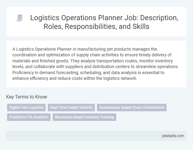 Logistics Operations Planner Job: Description, Roles, Responsibilities, and Skills