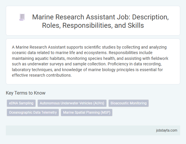 Marine Research Assistant Job: Description, Roles, Responsibilities, and Skills