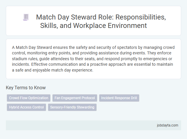 Match Day Steward Role: Responsibilities, Skills, and Workplace Environment