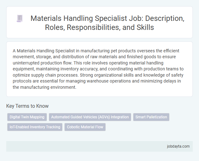 Materials Handling Specialist Job: Description, Roles, Responsibilities, and Skills