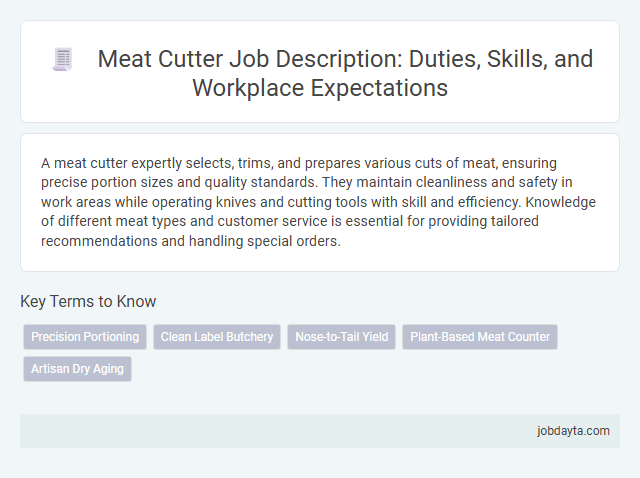 Meat Cutter Job Description: Duties, Skills, and Workplace Expectations