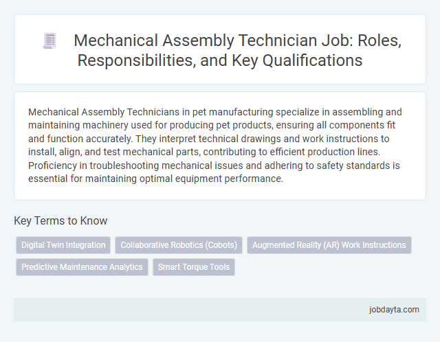 Mechanical Assembly Technician Job: Roles, Responsibilities, and Key Qualifications