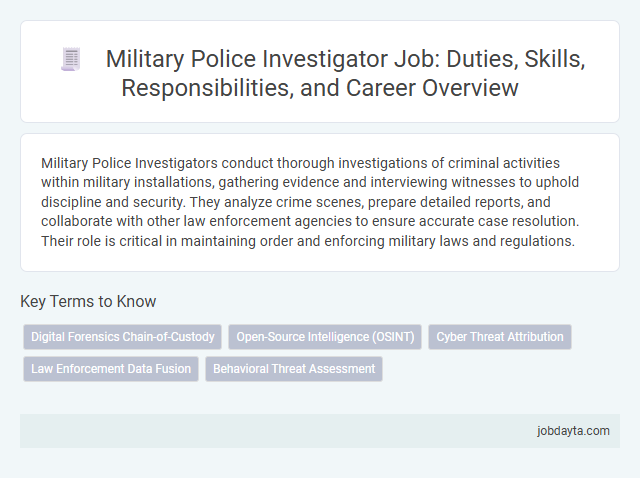 Military Police Investigator Job: Duties, Skills, Responsibilities, and Career Overview