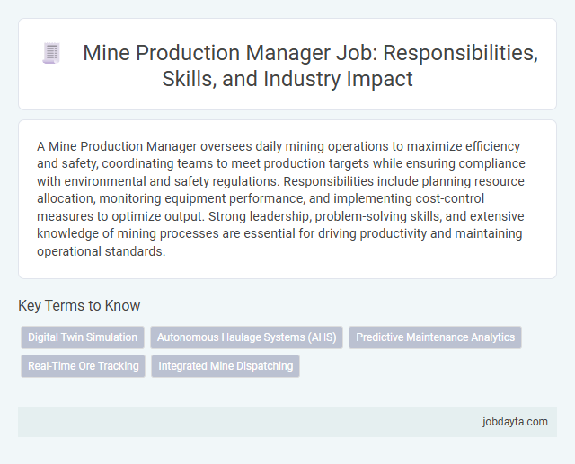 Mine Production Manager Job: Responsibilities, Skills, and Industry Impact