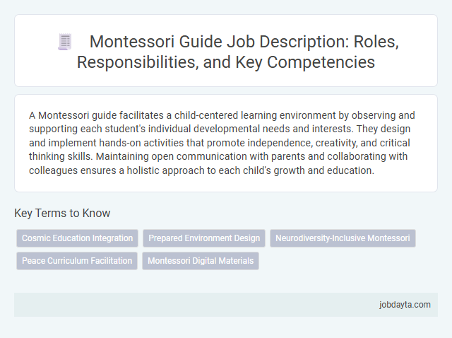 Montessori Guide Job Description: Roles, Responsibilities, and Key Competencies