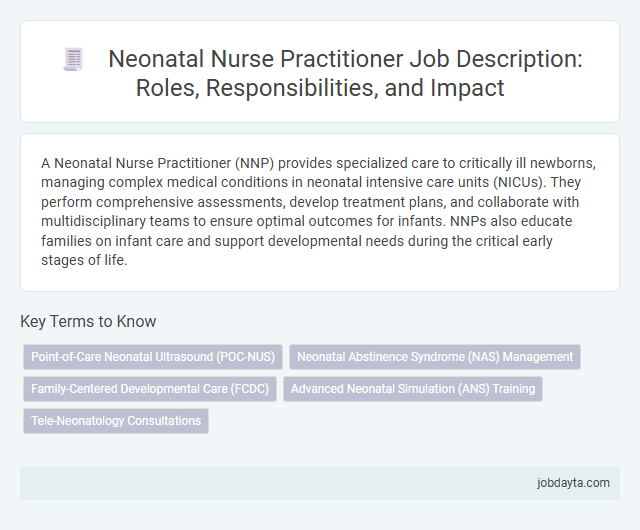 Neonatal Nurse Practitioner Job Description: Roles, Responsibilities, and Impact