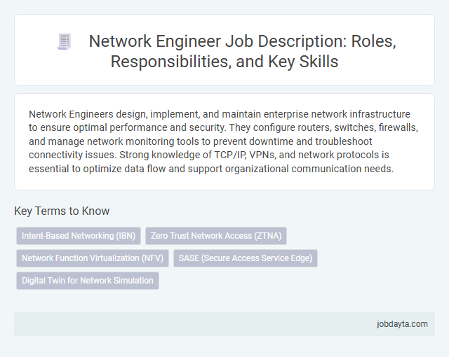 Network Engineer Job Description: Roles, Responsibilities, and Key Skills