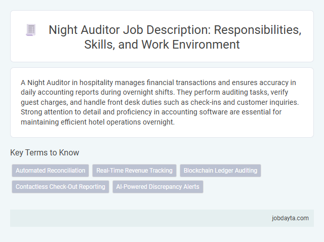 Night Auditor Job Description: Responsibilities, Skills, and Work Environment