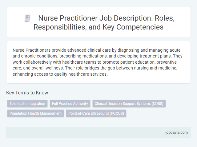 Nurse Practitioner Job Description: Roles, Responsibilities, and Key Competencies