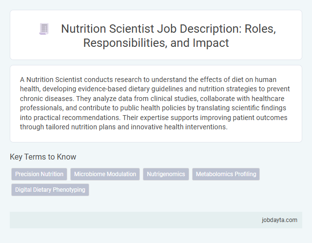 Nutrition Scientist Job Description: Roles, Responsibilities, and Impact