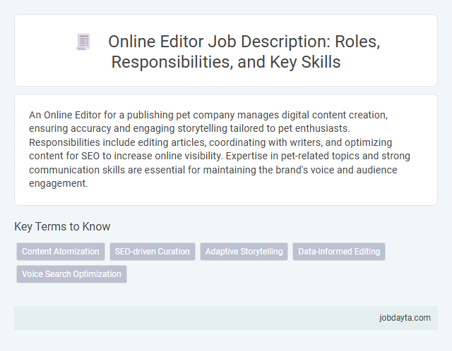 Online Editor Job Description: Roles, Responsibilities, and Key Skills