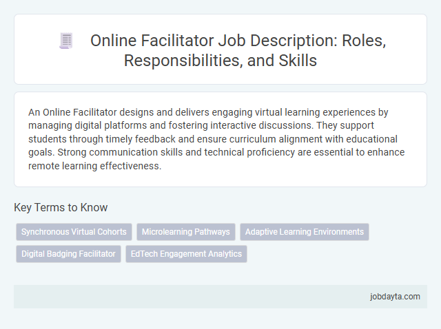 Online Facilitator Job Description: Roles, Responsibilities, and Skills