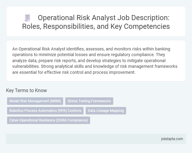 Operational Risk Analyst Job Description: Roles, Responsibilities, and Key Competencies
