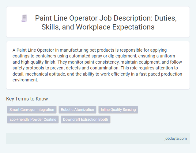 Paint Line Operator Job Description: Duties, Skills, and Workplace Expectations