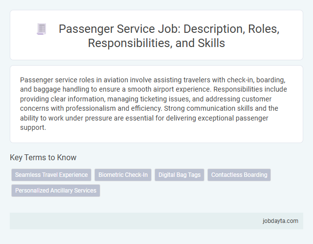 Passenger Service Job: Description, Roles, Responsibilities, and Skills