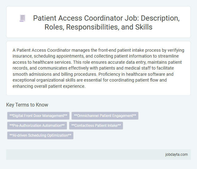 Patient Access Coordinator Job: Description, Roles, Responsibilities, and Skills