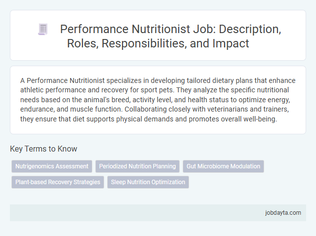 Performance Nutritionist Job: Description, Roles, Responsibilities, and Impact
