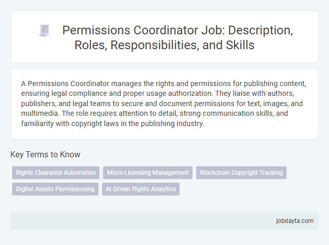 Permissions Coordinator Job: Description, Roles, Responsibilities, and Skills