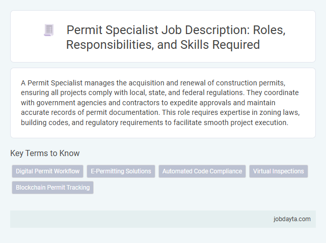 Permit Specialist Job Description: Roles, Responsibilities, and Skills Required