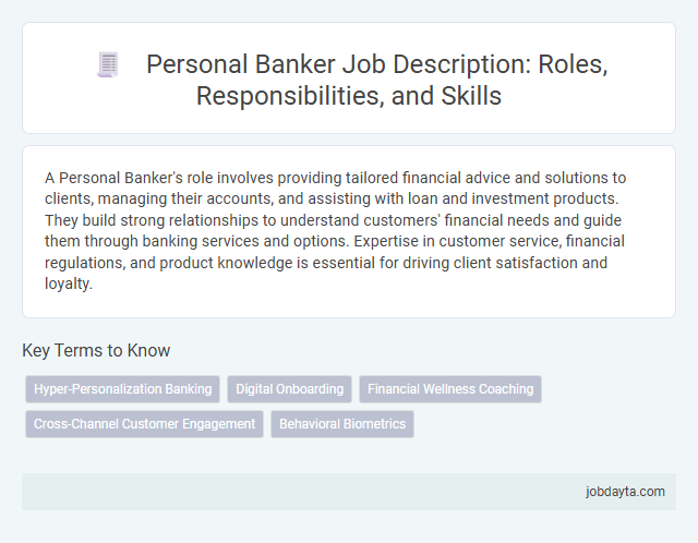 Personal Banker Job Description: Roles, Responsibilities, and Skills