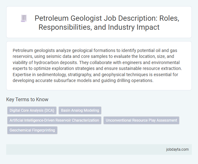 Petroleum Geologist Job Description: Roles, Responsibilities, and Industry Impact