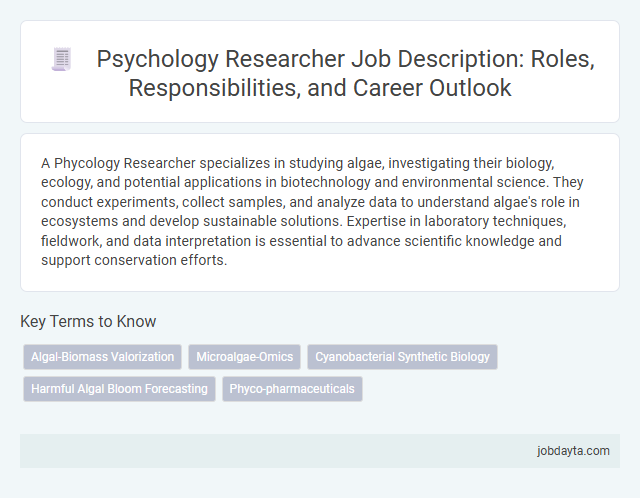 Psychology Researcher Job Description: Roles, Responsibilities, and Career Outlook