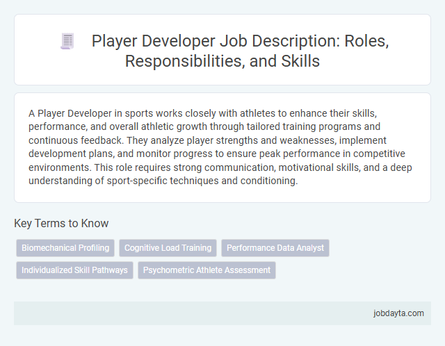Player Developer Job Description: Roles, Responsibilities, and Skills