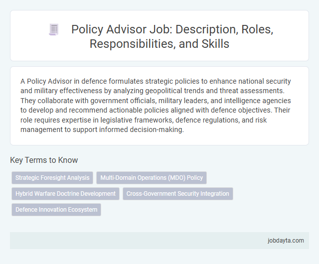 Policy Advisor Job: Description, Roles, Responsibilities, and Skills