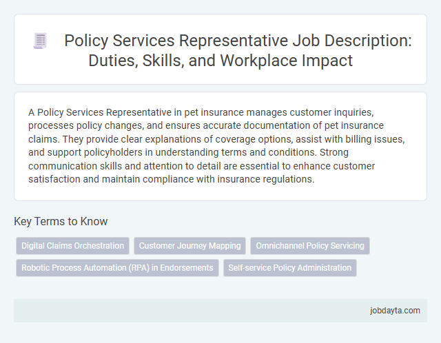 Policy Services Representative Job Description: Duties, Skills, and Workplace Impact