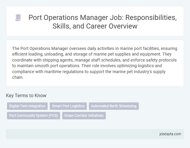 Port Operations Manager Job: Responsibilities, Skills, and Career Overview