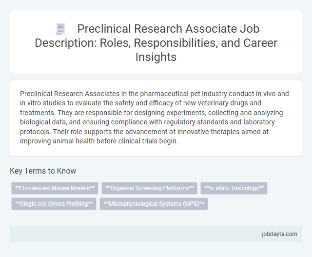 Preclinical Research Associate Job Description: Roles, Responsibilities, and Career Insights