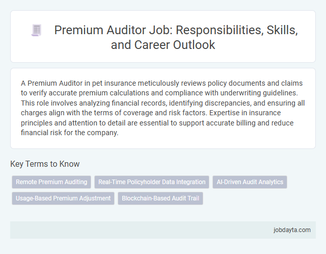 Premium Auditor Job: Responsibilities, Skills, and Career Outlook
