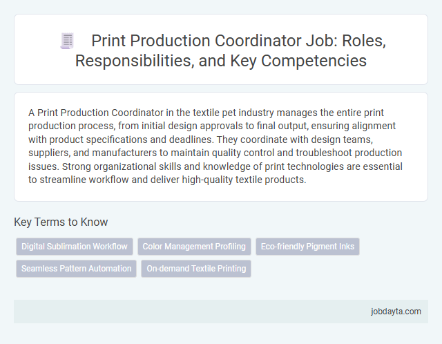 Print Production Coordinator Job: Roles, Responsibilities, and Key Competencies