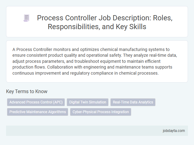 Process Controller Job Description: Roles, Responsibilities, and Key Skills
