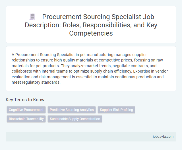 Procurement Sourcing Specialist Job Description: Roles, Responsibilities, and Key Competencies