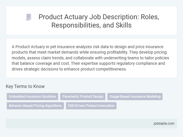 Product Actuary Job Description: Roles, Responsibilities, and Skills